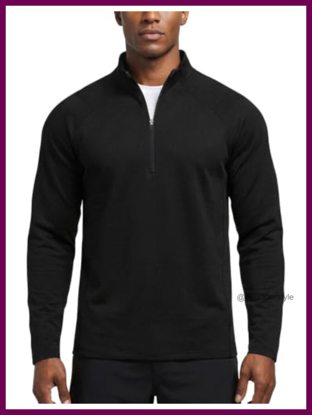 Mens Quarter Zip Athletic Pullover Mid-Weight Running Workout Shirt Moisture